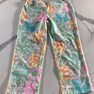 Lilly Pulitzer Originals Resort Fit Capri Sz 8 Seashells Beach Summer